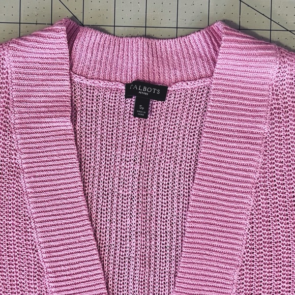 Talbots linen cardigan mid-length sweater women’s size Small Petite SP - Picture 5 of 6